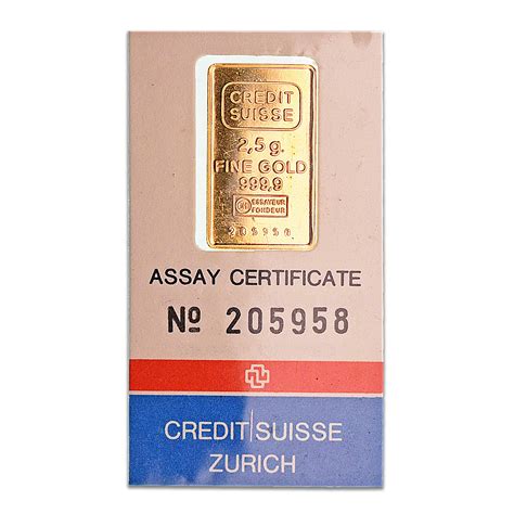 Buy 2.5 Gram Credit Suisse Gold Bullion Bar (Pre-Owned)