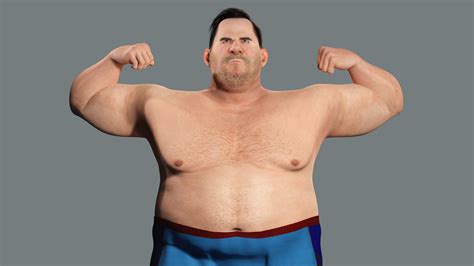 Fat Man naked and clothed - Superhive (formerly Blender Market)