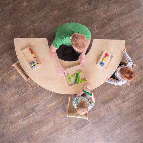 Montessori Half-Round Tables, Crescent Table, Kidney Table | Wooden and ...