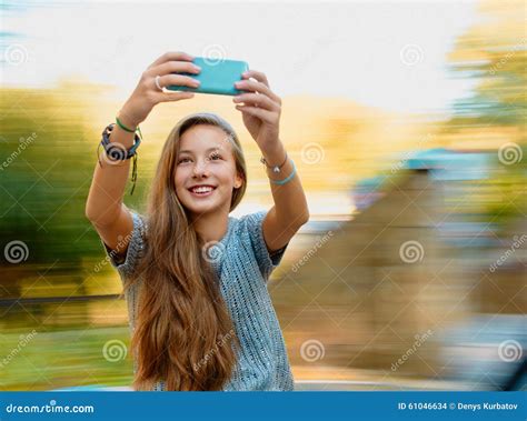 Teen girl selfie stock photo. Image of little, lifestyle - 61046634