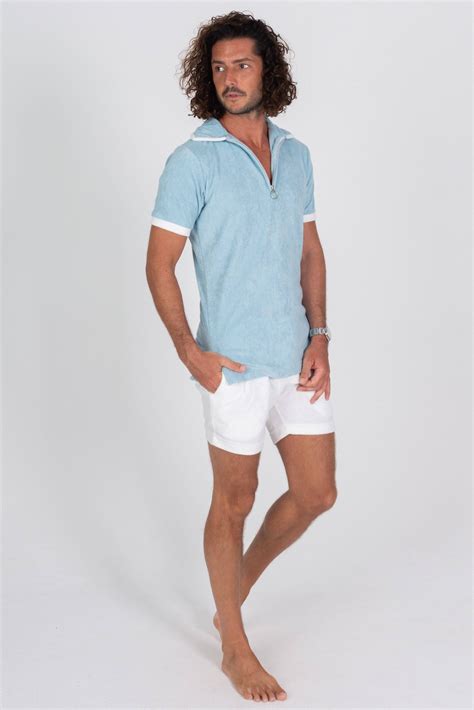 Terry Cloth Polo with Zipper | Afterlight Leisure Clothing | Terry ...