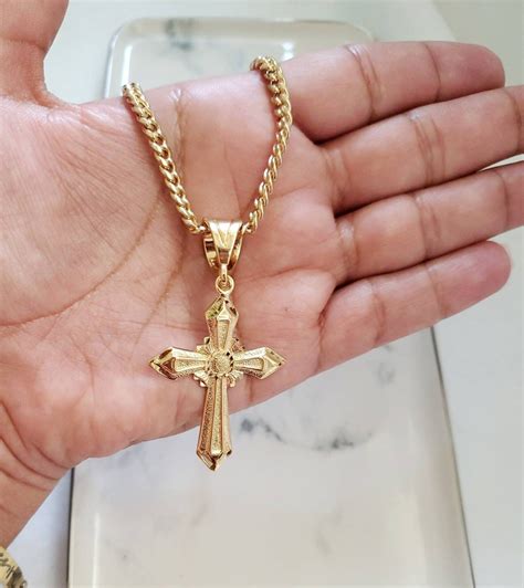 Argos Mens Gold Cross And Chain at Jean Begaye blog