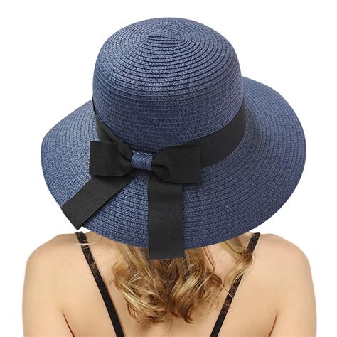 IDALL Hats for Women,Beach Hats Summer Hats For Women Wide Bongrace ...