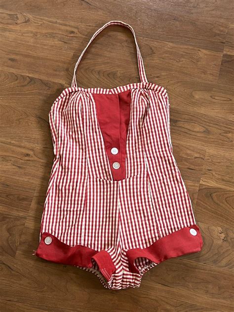 Iconic 1940s Swimsuit, Pinup Swimsuit, Gingham Swimsuit, Gingham ...