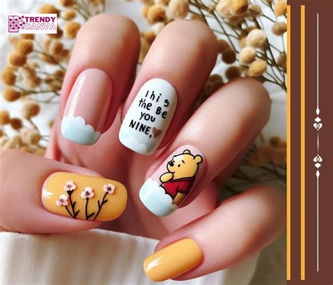 55+ Sweet & Easy Winnie the Pooh Nail Designs - Trendy Canva