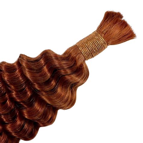 Ginger Deep Wave Human Braiding Extensions