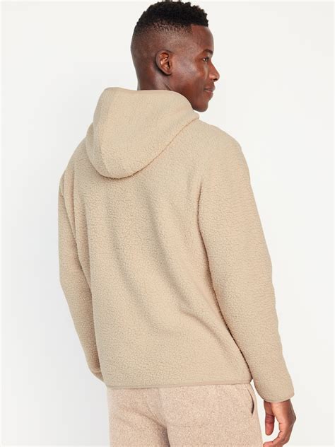 Gap sherpa hoodie mens online