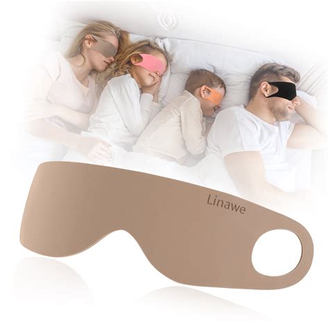 Linawe Brown Sleep Mask Men Silk Sleeping Mask Eye Masks for Sleep, Eye ...