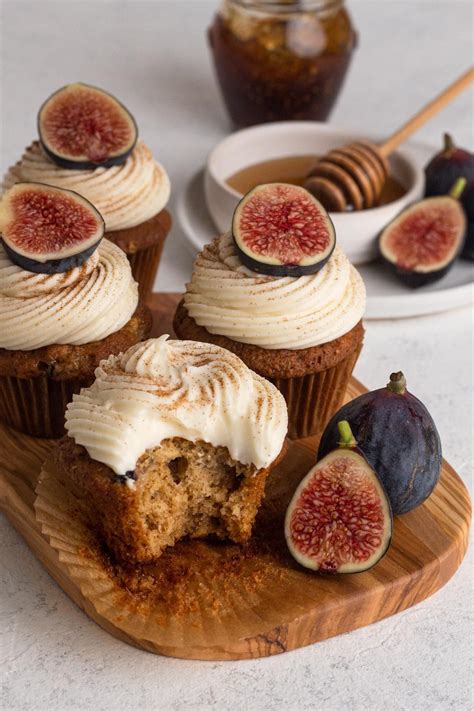 Fig Cupcakes with Honey Cream Cheese Frosting - Always Eat Dessert ...
