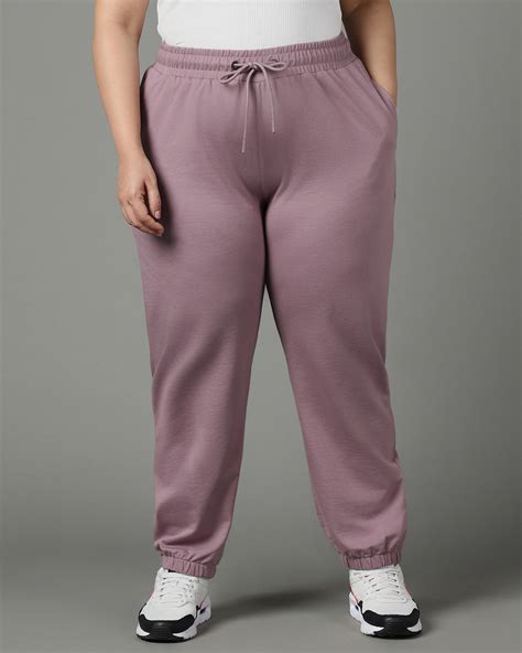 Buy Women's Purple Oversized Plus Size Joggers Online at Bewakoof