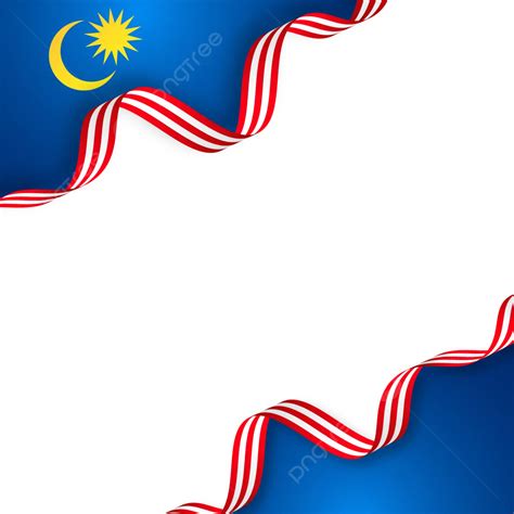 Malaysia Flag Ribbon Border Frame Or National Day Frame Vector, Malaysia, Malaysia Flag ...