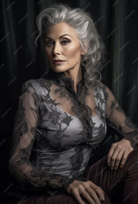 Premium Photo | A stunning mature woman exudes confidence and allure in ...