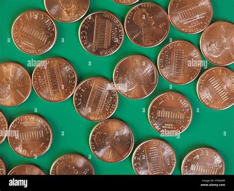 One Cent Dollar coins money (USD), currency of United States Stock ...