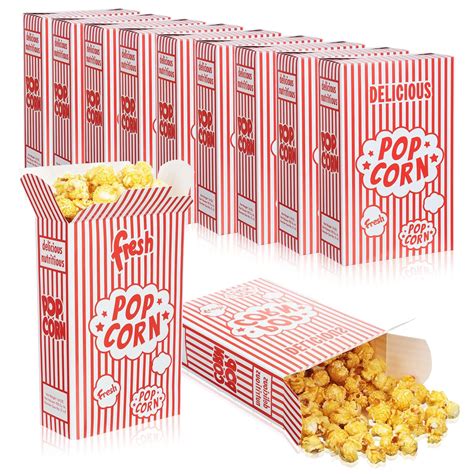 Amazon.com: Sherr 400 Pieces Popcorn Boxes 1.25 oz Paper Close Top ...