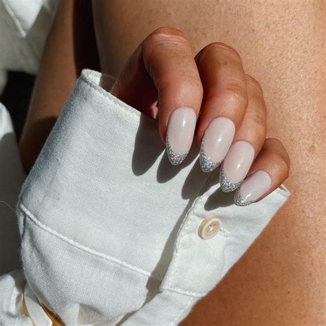 Let it Glow: 33+ Designs for White Glitter French Tip Nails - Nail ...