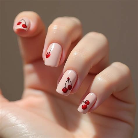 25 Cherry Nail Designs That Are Eye Candy | NailDesigns4U