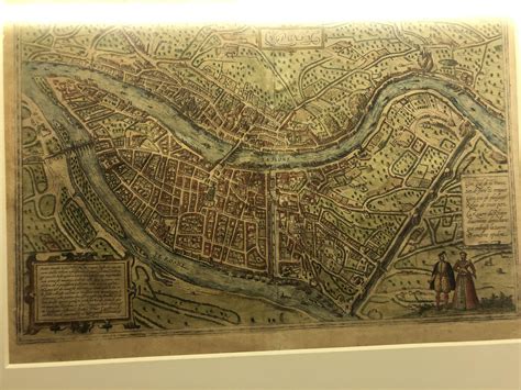 Lyon, France. Map dated 1572, from El Palacio de Archivos de Sevilla ...