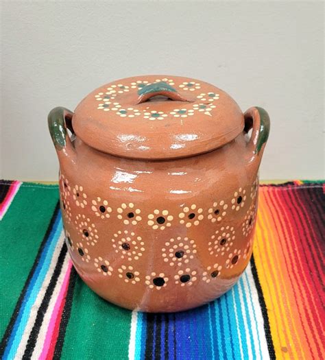 Handmade Clay Pot | Olla De Barro | Mexican Clay Pot | Bean Pot | Gift ...