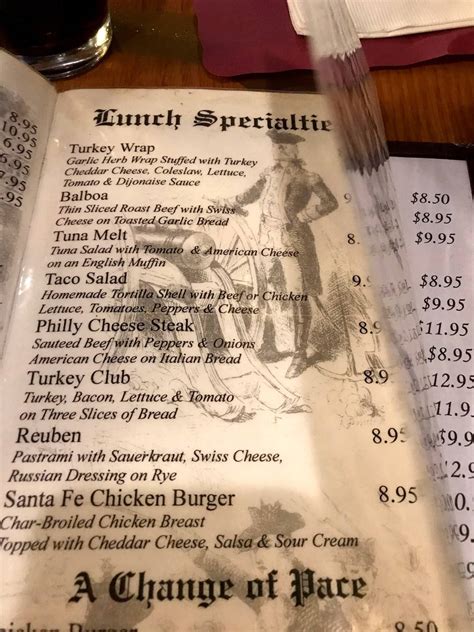 Menu at Squires of Briarcliff pub & bar, Briarcliff Manor