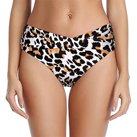 Swim Shorts Women Bikini Bottom Twist Front Swimsuit Ruched Bathing ...