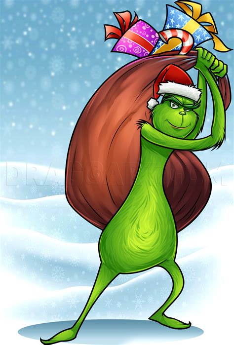 How To Draw Grinch, Drawing, Step by Step, by Dawn - DragoArt