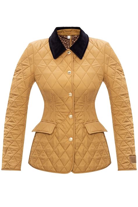 BURBERRY CORDUROY COLLAR DIAMOND QUILTED BARN JACKET – Caroline's ...