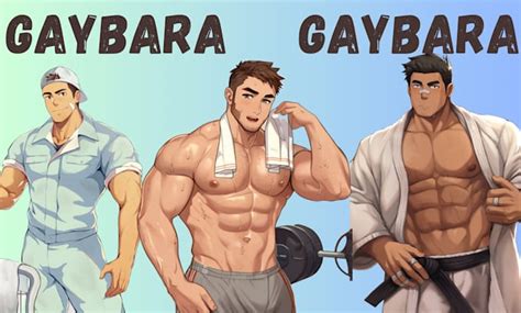 Draw muscled gay bara anime couple yaoi gay couple bara illustration by ...