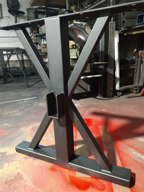 Industrial Steel Table Legs, Farmhouse Table Base, Metal