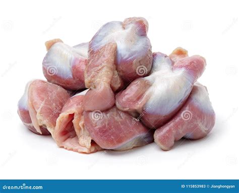 Molleja Cruda Fresca Del Pollo Imagen de archivo - Imagen de porcelana ...