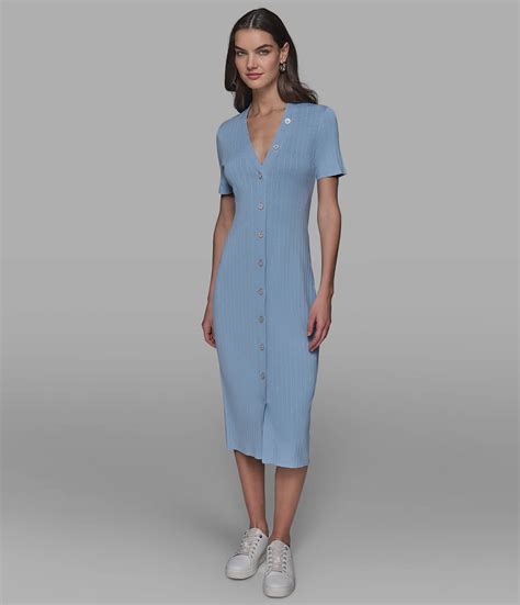 SHORT SLEEVE SWEATER DRESS - Karl Lagerfeld Paris