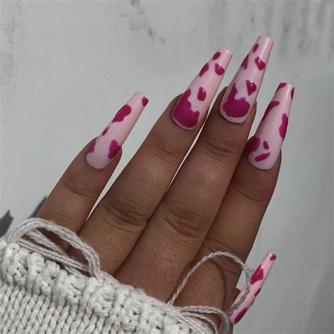 25+ Mesmerizing Pink Cow Print Nails (TREND ALERT!) - TheFab20s