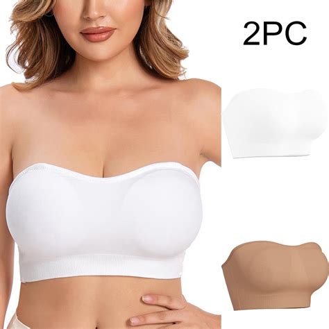 lmcalzta 2PCS Clear Strap T-Shirt Bra for Women No Underwire Full ...