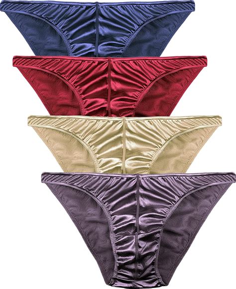 Barbra Lingerie Men's Satin Bikini Briefs Panties S to 3XL Silky Sexy ...