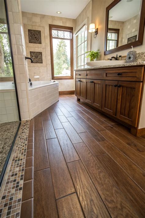 16+ Stunning Dark Wood Floor Bathroom Ideas - Heatherlight