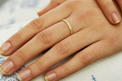Thin Gold Band Wedding Ring at Glenn Barbee blog
