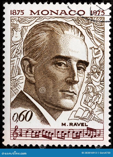 Maurice Ravel Stamp editorial stock photo. Image of hobby - 283816913