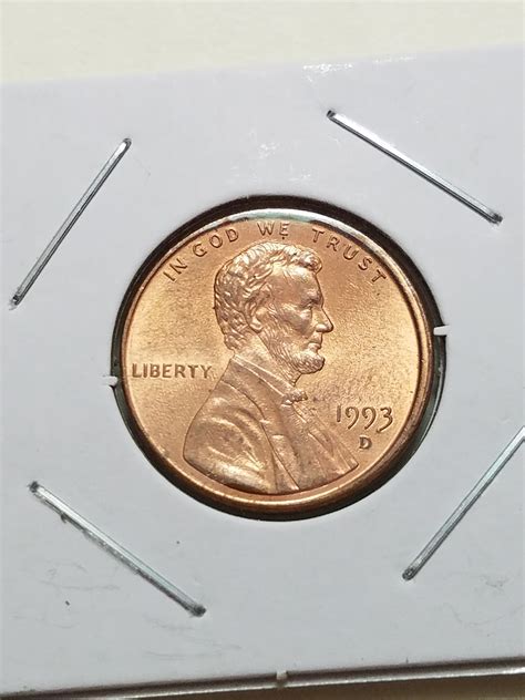1993 D Lincoln Memorial Penny Cent Off Center and DDO Double Die ...