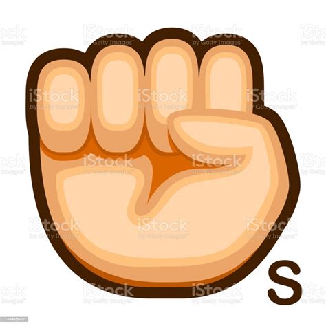 Vector Sign Language Icon Letter S Stock Illustration - Download Image ...