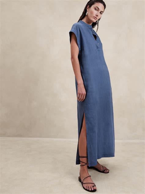 Linen Kaftan Dress | Banana Republic