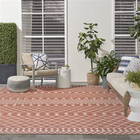 Nourison Positano Indoor/Outdoor Terracotta 9' x 12' Area Rug (9x12 ...
