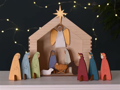 Nativity Set Nativity Scene Scandi Style Christmas Crib | Etsy