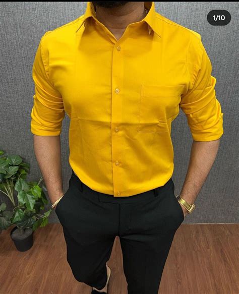 Pin by Carlitos Salgado on Outfit Maru Mens | Shirt outfit men, Yellow ...