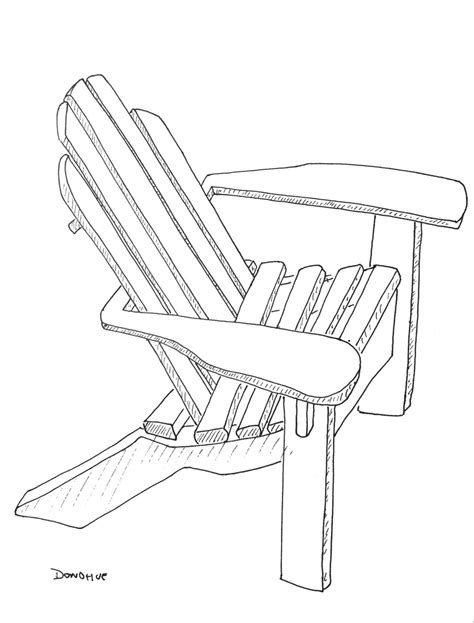 Adirondack Chair Drawing at PaintingValley.com | Explore collection of ...
