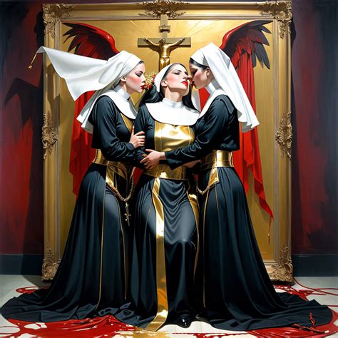Three-lesbians-nuns--loving-each-other-kissing---b by Ertugrul1967WestWood on DeviantArt