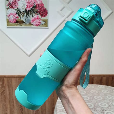 1PC 1000ml BPA Free Leak Proof Sports Water Bottle With Time Marker High Quality Tour Hiking ...