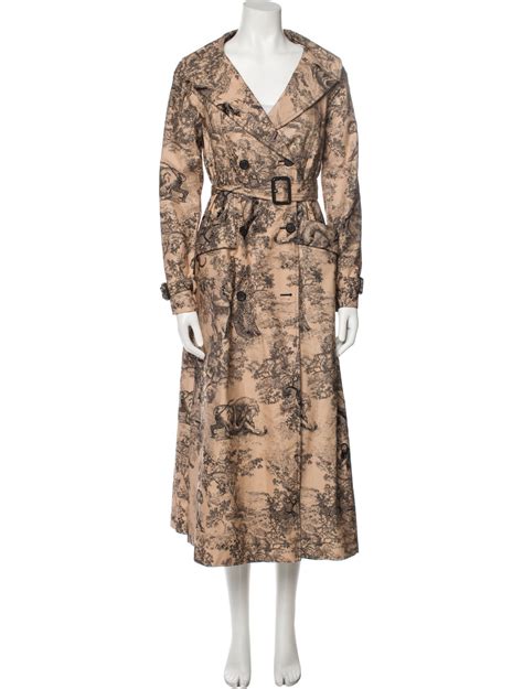 Christian Dior Printed Trench Coat - Neutrals Coats, Clothing ...