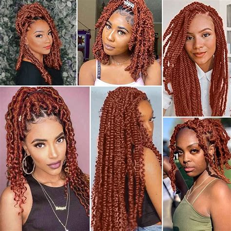 24 Afro Kinky Twist Crochet Hair Braids - Marley Braid Synthetic Hair ...