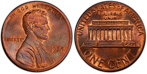 1984 1C, RB (Regular Strike) Lincoln Cent (Modern) - PCGS CoinFacts
