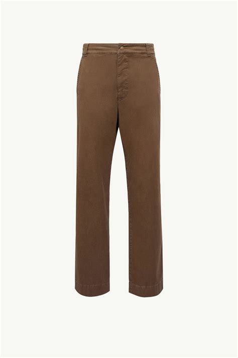 Brown Cotton Gabardine Pants - Pants & Shorts for Men | Moncler US