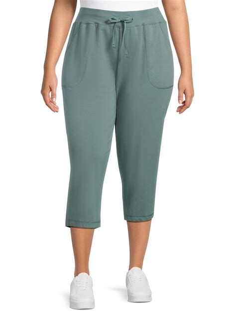 Athletic Works Women's and Women's Plus Core Knit Capri, Sizes XS-4X ...